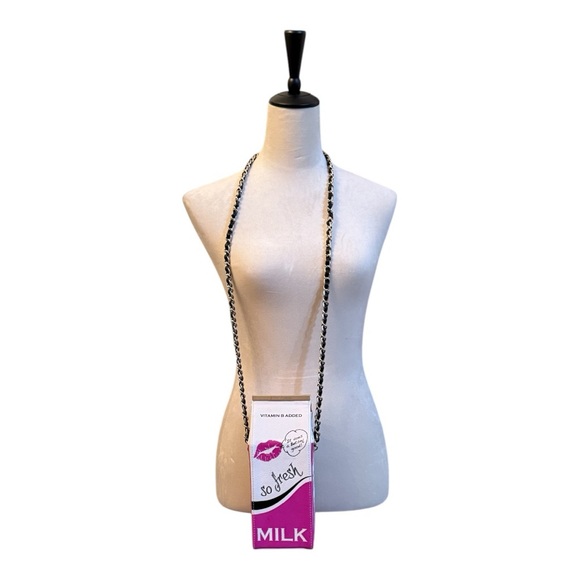 Designer Betsy Johnson Cross Body Milk Carton Design Purse - Picture 4 of 5